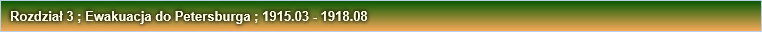 Rozdział 3 ; Ewakuacja do Petersburga ; 1915.03 - 1918.08 