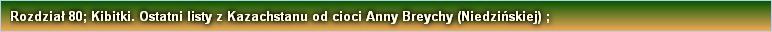 Rozdział 80; Kibitki. Ostatni listy z Kazachstanu od cioci Anny Breychy (Niedzińskiej) ;