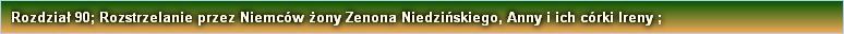 Rozdział 90; Rozstrzelanie przez Niemców żony Zenona Niedzińskiego, Anny i ich córki Ireny ;